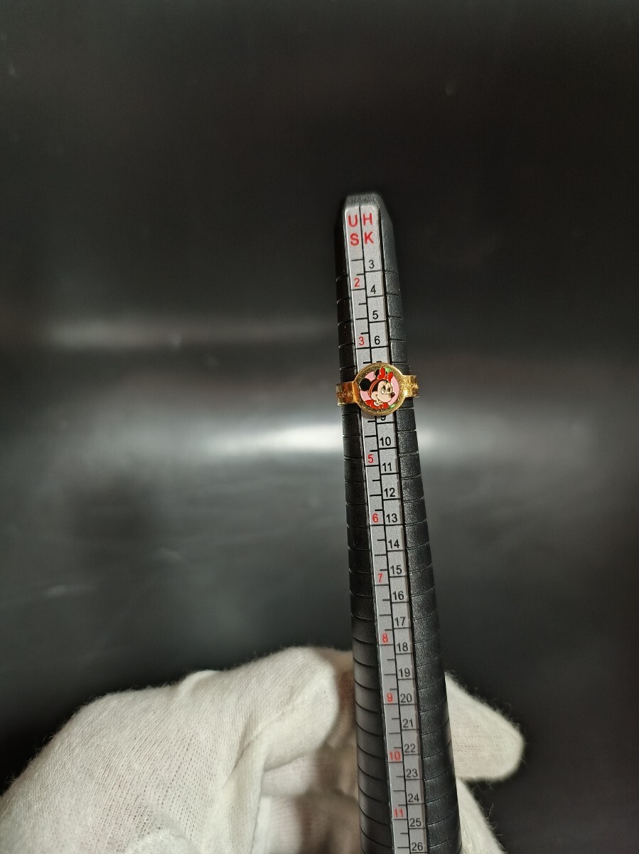 ★オフィシャル品★激レア ミニー リング 指輪 ビンテージ ディズニー ディズニーランド 刻印 ゴールド 正規品拍卖