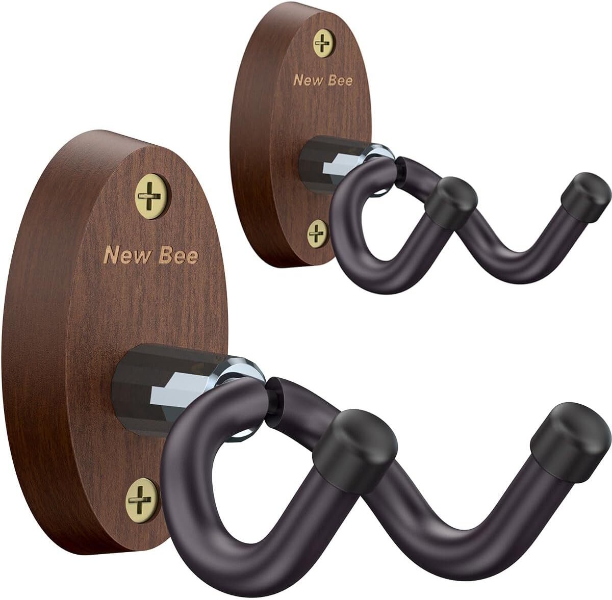 【新品】 ギターハンガー 壁掛け ギターフック 安定 省スペース ギターホルダー 取り付け簡単 2個拍卖