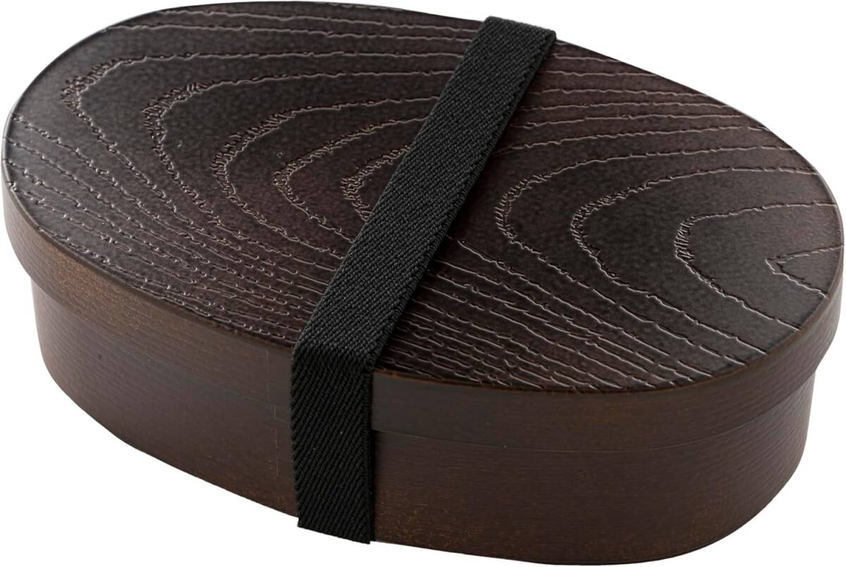 【新品】 カノー【曲げわっぱ風 小判弁当箱 モカブラウン 】レンジOK 食洗機OK 日本製 拍卖