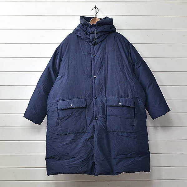 Kaptain sunshine Eskimo Down Coat キャプテン サンシャイン ダウンコート ジャケット ネイビー コットンシルク オーバーサイズ|25c0364拍卖