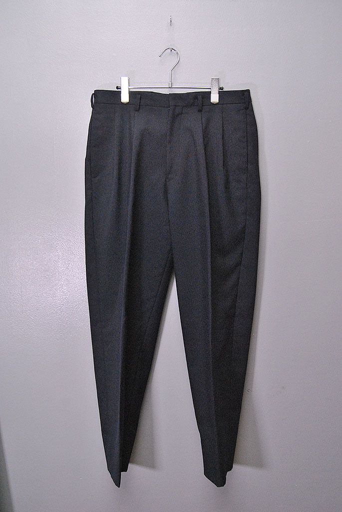 HEUGN GEORGE ユーゲン ジョージ ウール スラックス パンツ ネイビー 3拍卖