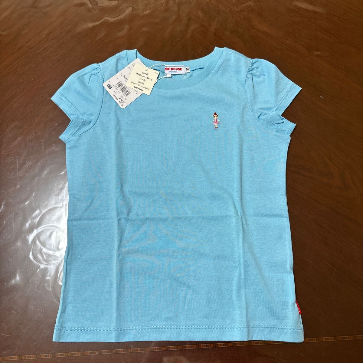 新品♪ミキハウス♪ 半袖 Tシャツ 水色 リーナちゃん 120拍卖