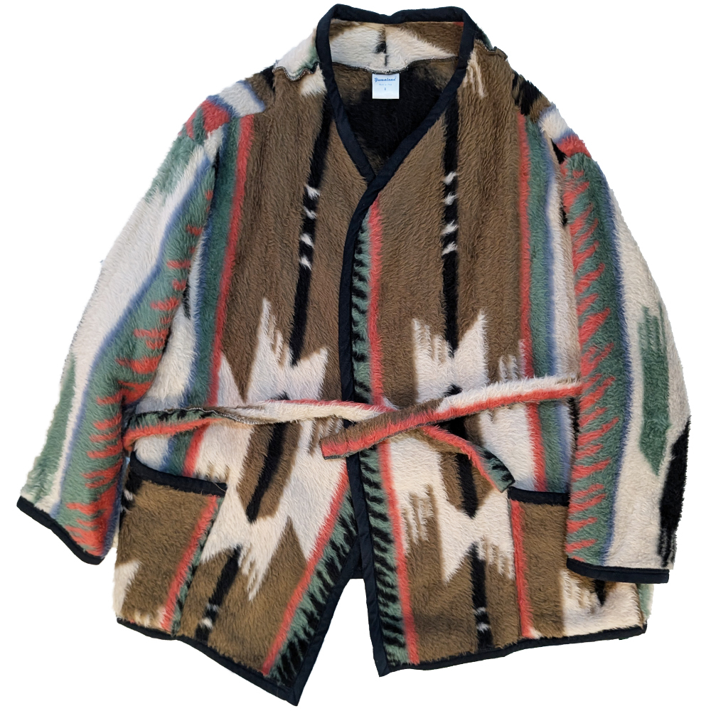 80's-90's YUMALAND Nordic mohair cardigan USA Msize 紐付きvintage 総柄 古着 80年代 90年代【E】拍卖