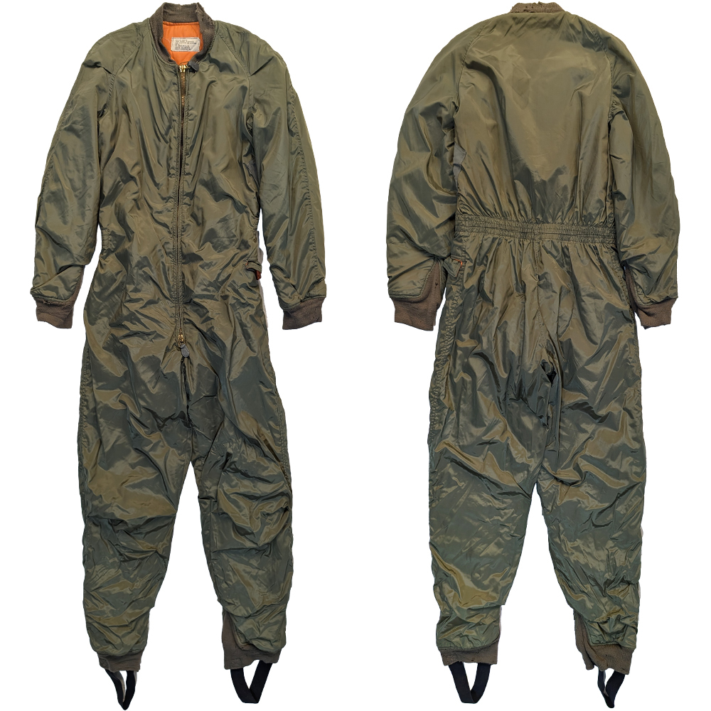 【希少】60's 1961年製 US AIR FORCE All In One カバーオール MA-1 オリーブ オレンジ vintage 古着拍卖