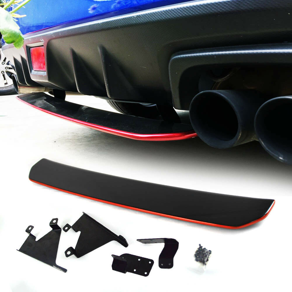 スバル WRX STI S4 VA系 セダン 2015-2021 リアアンダースポイラー 光沢黒+メタルレード ABS製 拍卖