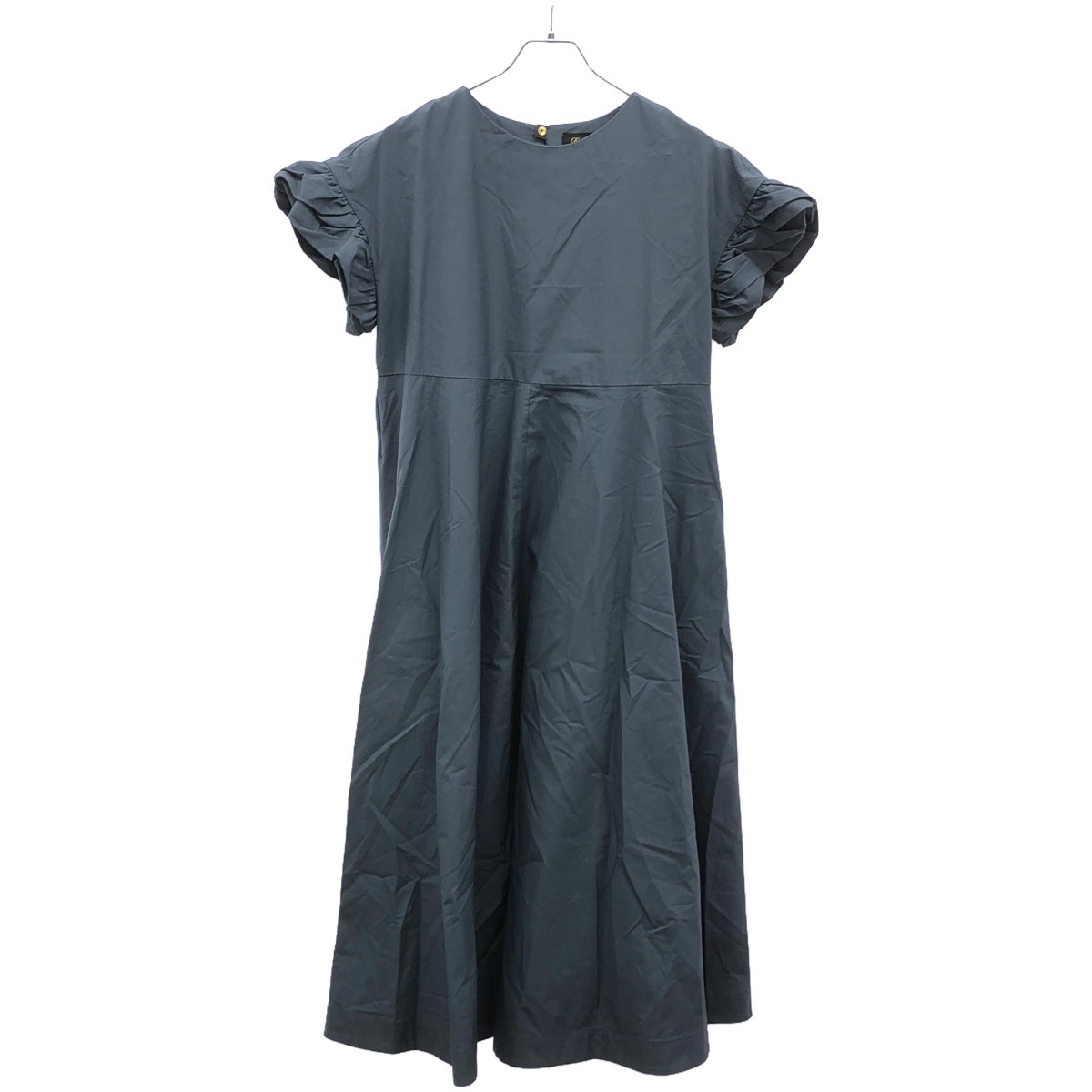 Drawer ドゥロワー 20SS コットンパフスリーブワンピース 6526-299-1095 ブルー系 36 ITR082MKL7W8拍卖