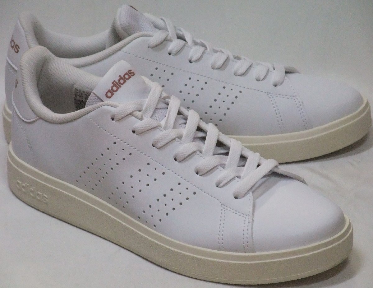 送料無料 adidas アディダス ADVANCOURT BASE 2.0 U ホワイト 26.0cm アドバンコート ベース コートスタイル ローカット 白 スニーカー拍卖