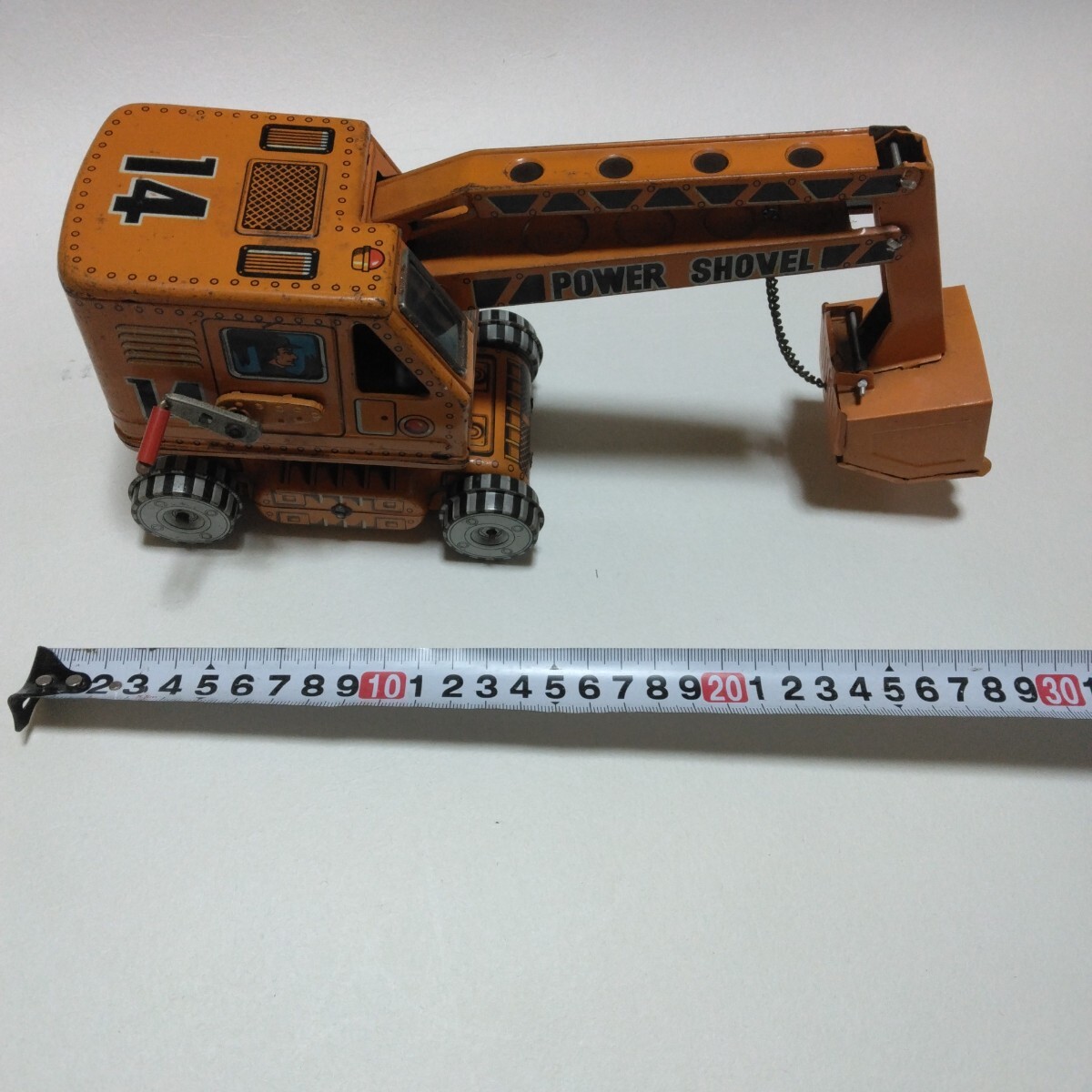 昭和レトロ ブリキ玩具 パワーショベル メーカー日本製品 アオシン 当時物 保管品 ビンテージ玩具拍卖