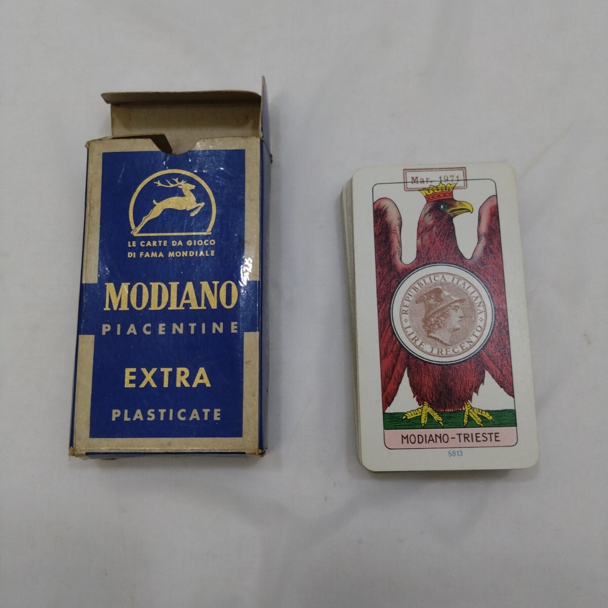 【レトロ】 レア 海外製 タロットカード MODIANO PIACENTINE EXTRA PLASTICATE 81/SCOZZ. 1971年製 アンティーク ビンデージ イタリア拍卖