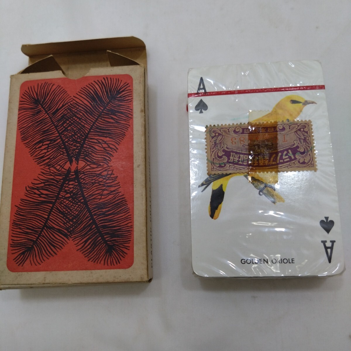 【レトロ】未開封 海外製 トランプ ドイツ 鳥 アフリカンバーズ トランプ類税証紙付き アンティーク ビンデージ拍卖