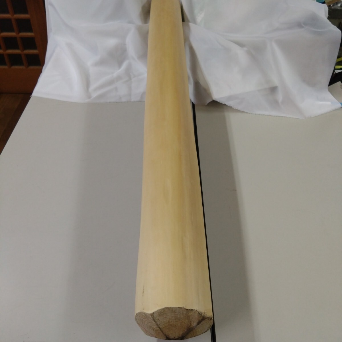 【無垢材】 檜 磨き丸太 末口98㎜程度 長さ約1020 端材 和室 数寄屋 丸太 ヒノキ DIY 彫り物 彫刻 化粧材 工作 茶室 背割れ有 A拍卖