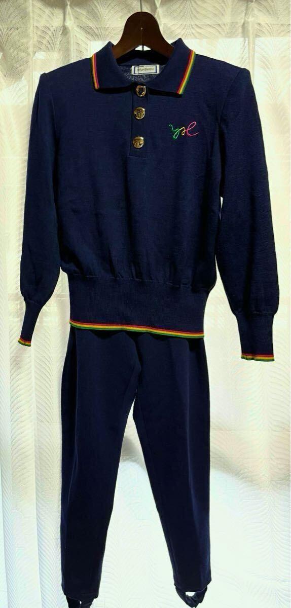 YSL Yves Saint Laurent イヴ サンローラン プレタポルテ セットアップ ニット ヴィンテージ拍卖