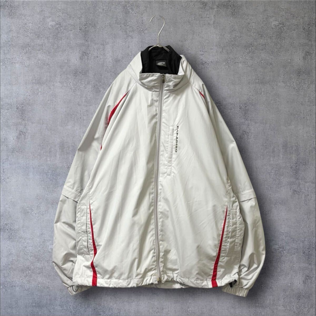 1698【PARADISO/パラディーゾ】4WAYブルゾン クリーニング済 ゴルフ ナイロンジャケット アウター ダウンベスト ウィンドブレーカー XL 拍卖