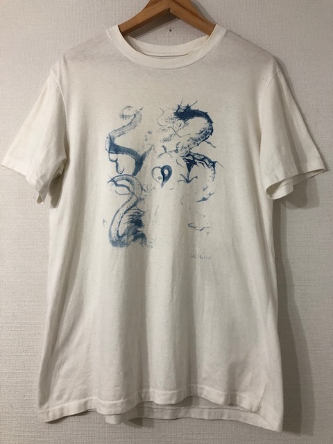 オクラ OKURA インディゴ プリント 半袖 Tシャツ 藍染 SEILIN 日本製 3 / HRM ハリラン 聖林公司拍卖