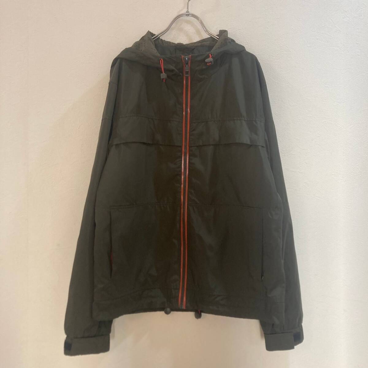 ZARA/ザラ 長袖ジップアップナイロンジャケット カーキ メンズ S拍卖