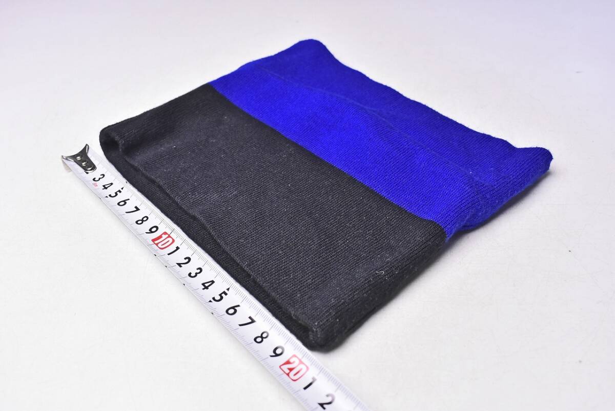 ネックウォーマー ★ ブルーxブラック ツートンカラー ★ マフラー ★拍卖