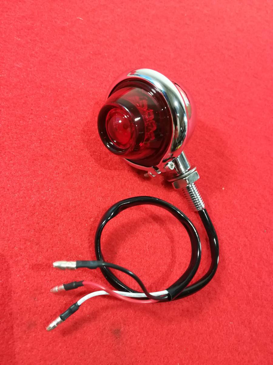 メッキ GUIDE風テールランプ type2 12V LED 小型 ミニ ガイド ハーレー チョッパー ボバー SR ドラスタ 7拍卖