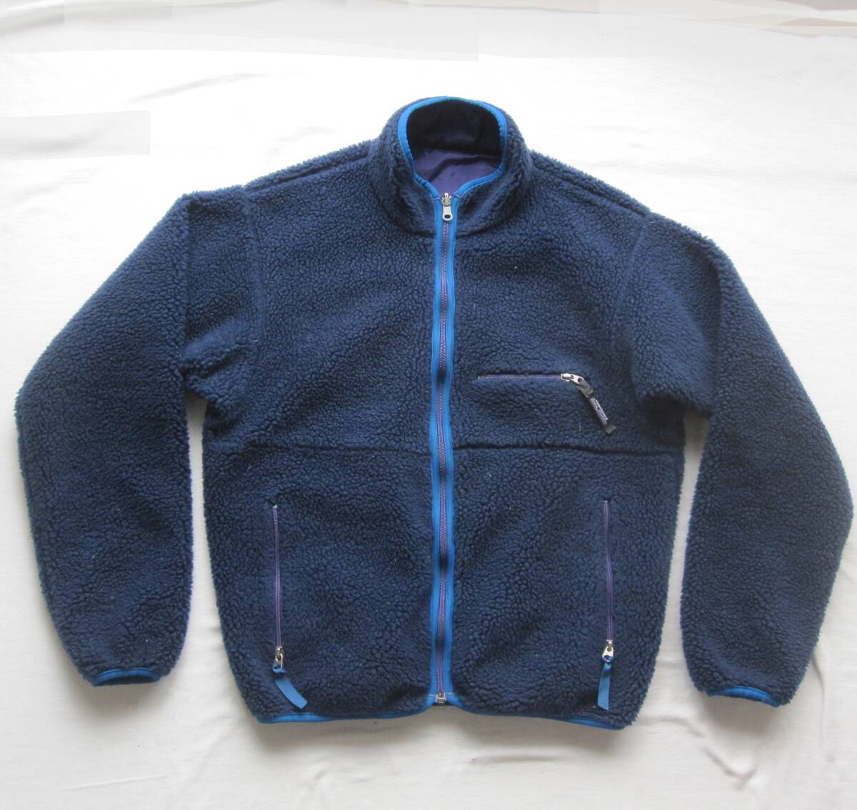 ☆デッド パタゴニア グリセード(M) 1993年 インクブルー×エッグプラント / Patagonia 90s vintage mars パフボール 渦巻 コンドル拍卖