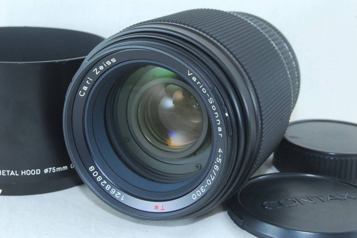 ★良品★Contax コンタックス Carl Zeiss Vario-Sonnar T* 70-300mm F/4-5.6 for N1 NX GB-75 メタルフード付き♪拍卖