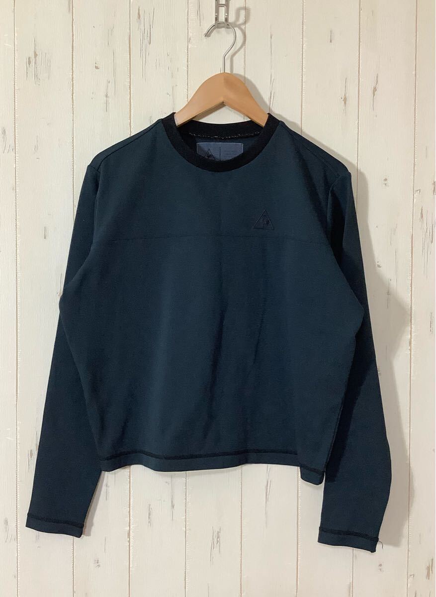 も1561 SAMPLE サンプル le coq sportif GOLF ルコックゴルフ 長袖シャツ トレーニングウェア ネイビー系 ストレッチ拍卖