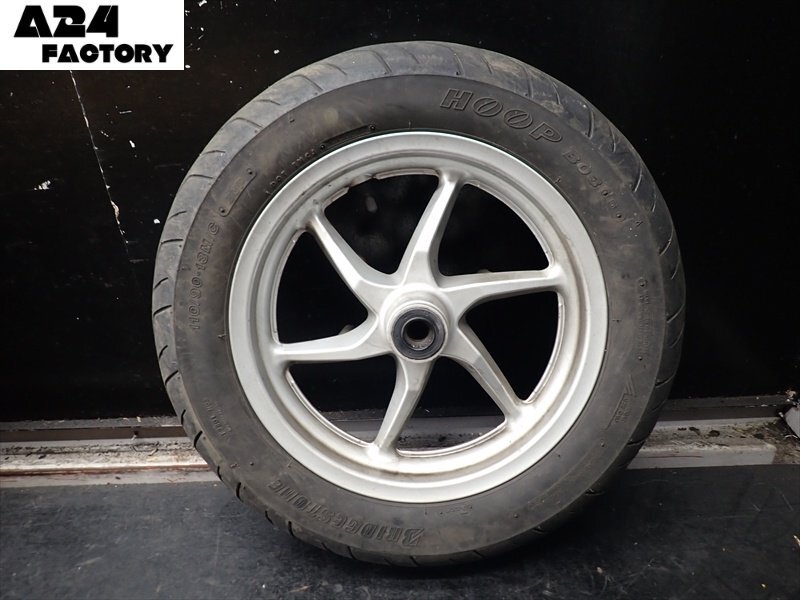 I1R7-0304 ホンダ フォルツァX-3 フロントホイール タイヤ 【MF10-110~ 2009年式 動画有】拍卖