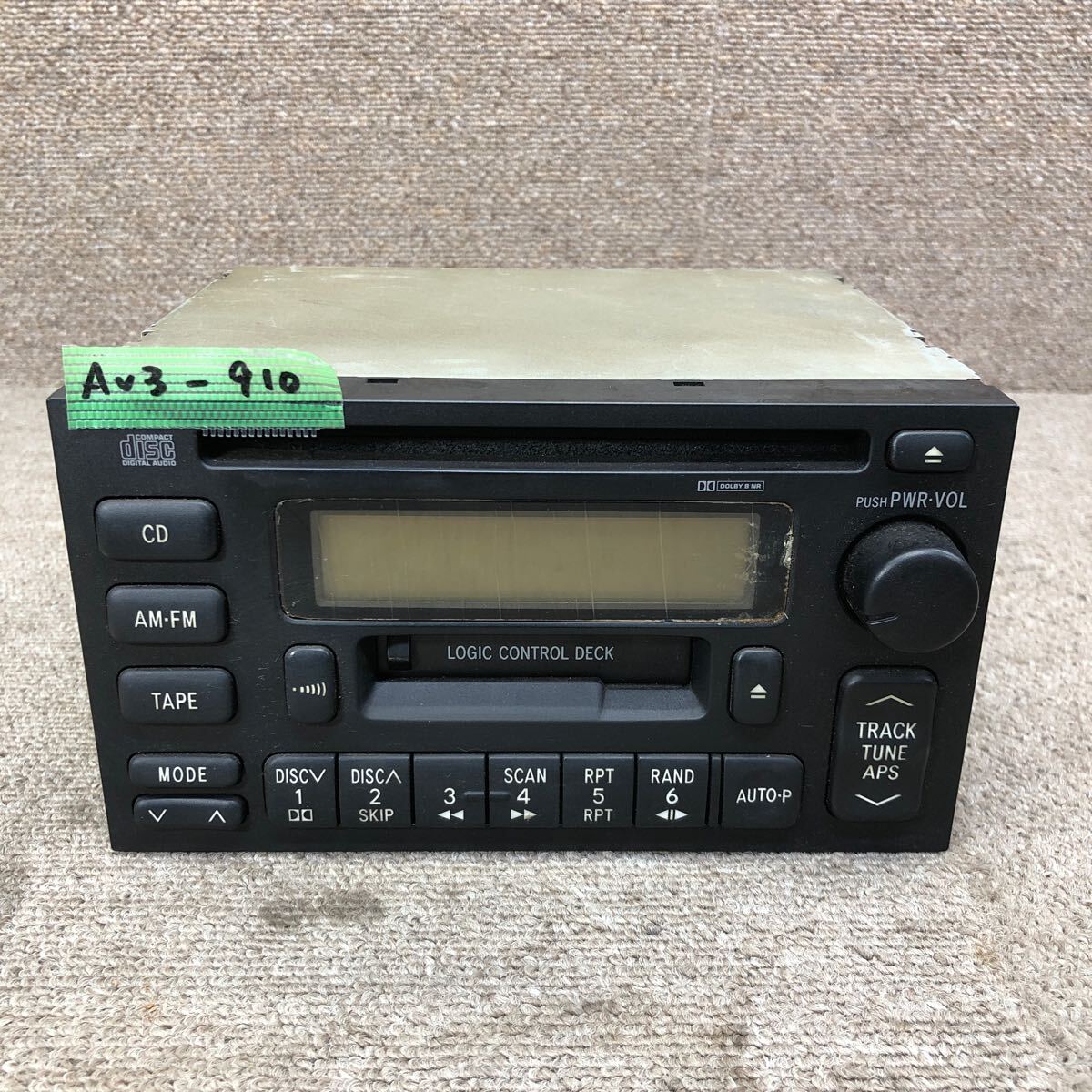 AV3-910 激安 カーステレオ TOYOTA 86120-14860 CQ-JS0650A 27422 CD カセット FM/AM プレーヤー オーディオ 通電未確認 ジャンク拍卖