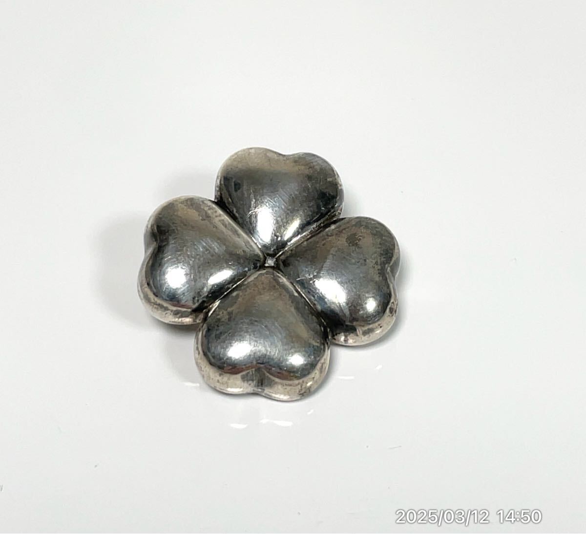 SILVER925 SV925 GEORG JENSEN ジョージジェンセン 387 四葉 クローバー 幸運 ブローチ アクセサリー 装飾品 小物拍卖