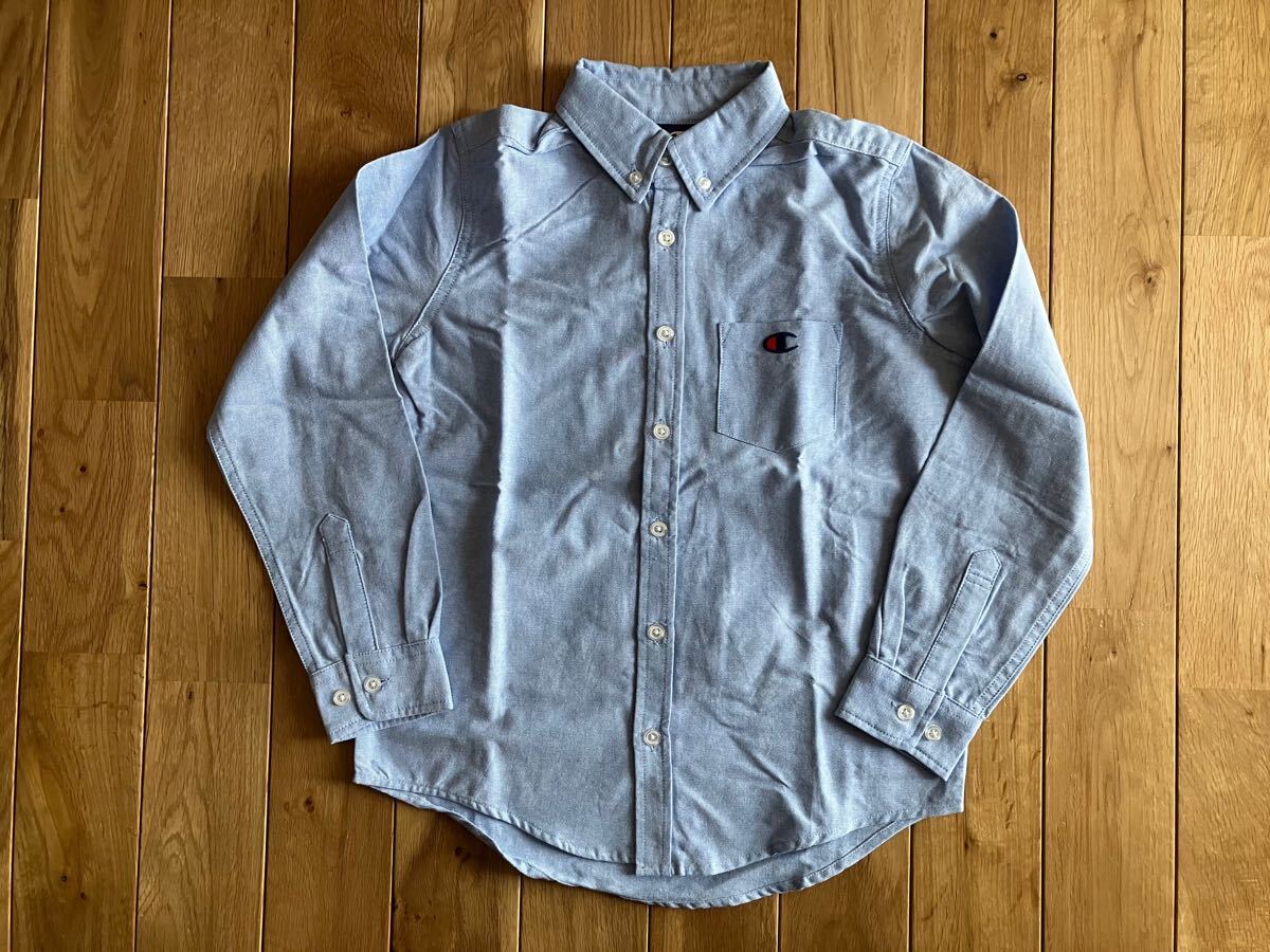 新品 男の子 キッズ チャンピオン 襟付き ボタンダウン 長袖シャツ 140拍卖