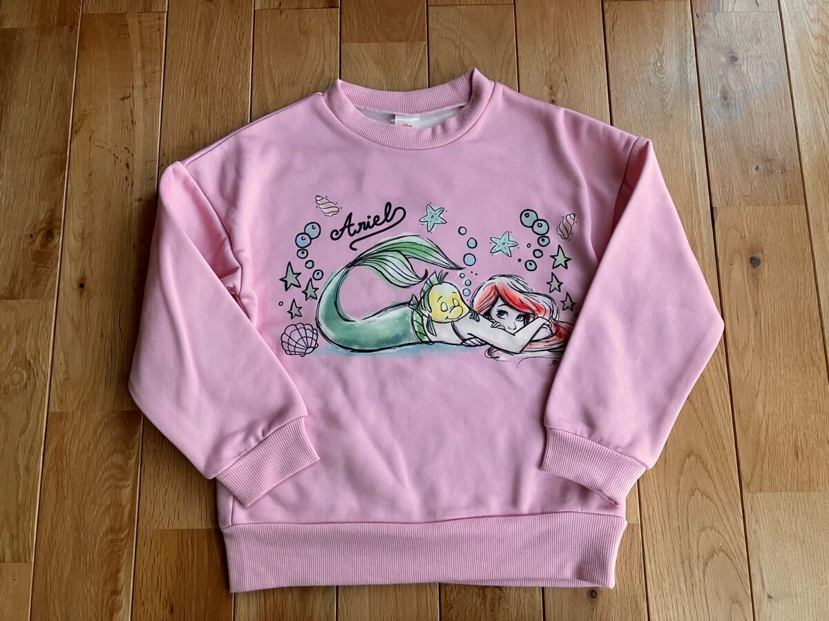 新品 女の子 キッズ アリエル 裏起毛 トレーナー ピンク 120センチ拍卖