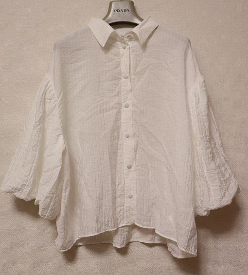 ゆったり 肩を落として着用するタイプ ZARA ザラ 長袖 シャツ ブラウス ホワイト Mサイズ 美品拍卖
