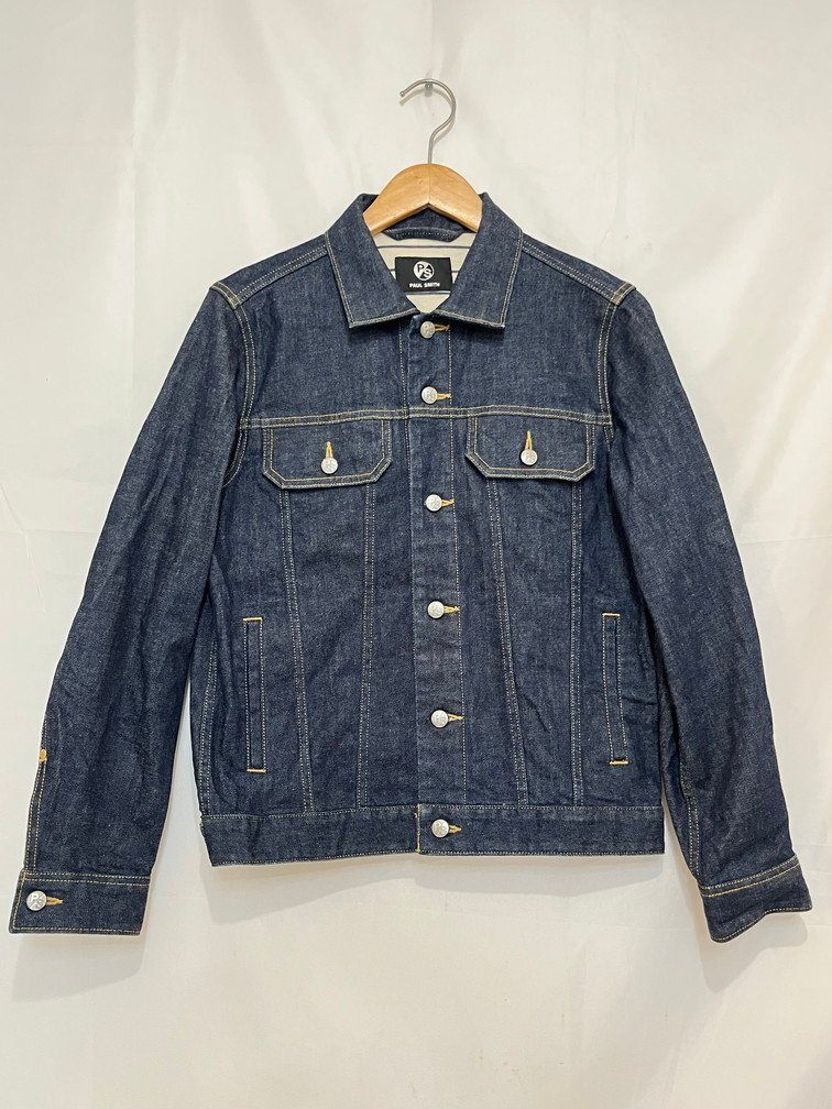 PS Paul Smith ポールスミス ストレッチデニム ジャケット ONE-WASH サイズL インディゴ メンズ トップス拍卖