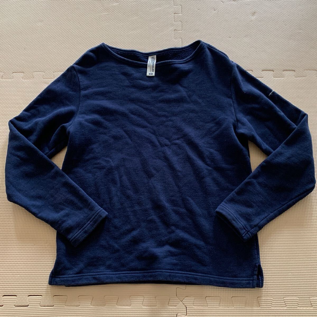 【LOOPWHEELER × Beams】ループウィラー ボードネック 長袖カットソー スウェット M ネイビー 日本製拍卖