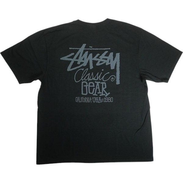 STUSSY 25SS CLASSIC GEAR TEE PIGMENT DYED BLACK Tシャツ 黒 Size 【XL】 【新古品・未使用品】 20816034拍卖