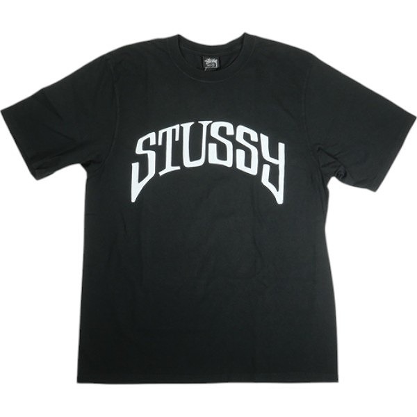 STUSSY ステューシー 25SS ARCHED TEE PIGMENT DYED BLACK Tシャツ 黒 Size 【XL】 【新古品・未使用品】 20816414拍卖
