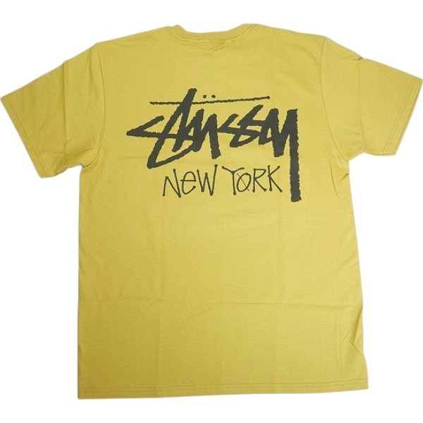 STUSSY ステューシー 25SS STOCK NEW YORK TEE CURRY ニューヨーク限定Tシャツ 黄 Size 【M】 【新古品・未使用品】 20816630拍卖