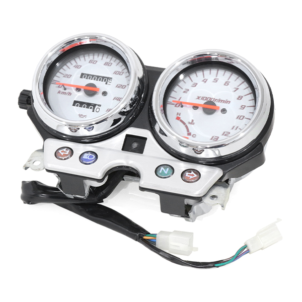 ю 【車種専用】 ホンダ VTR250 MC33 2003~2007 スピード メーター ユニット ホワイトパネル/ブラック/メッキ 6ピン/4ピン カプラーオン拍卖