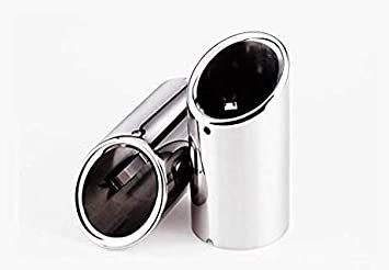 BMW E90 323i マフラーカッター メッキカラー E91 E92 E93 325i 328i 2本出し リア バンパー テール リヤ カスタム パーツ 簡単取付拍卖