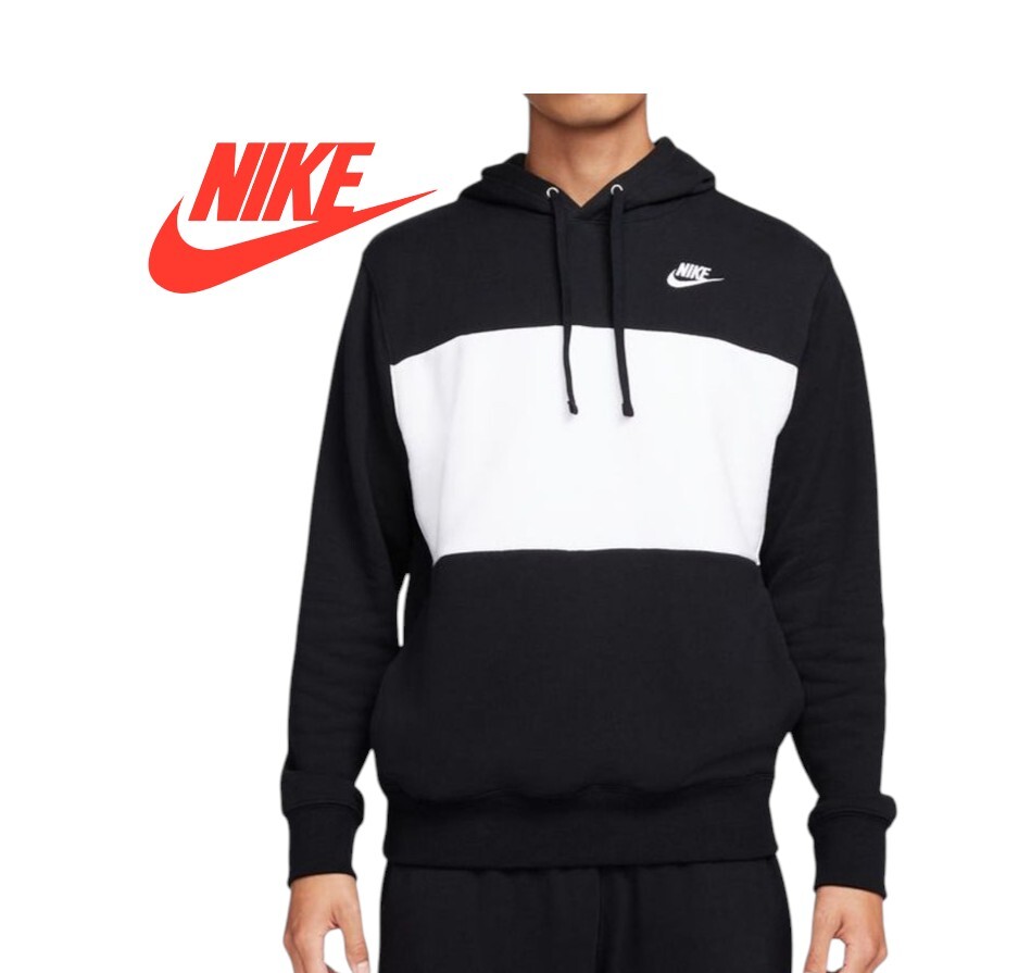 【新品特価!定価11550円が74%OFF!】ナイキ(NIKE)スウェットパーカー CLUB+カラーブロックフードスウェット FB7416-010/ /サイズM拍卖