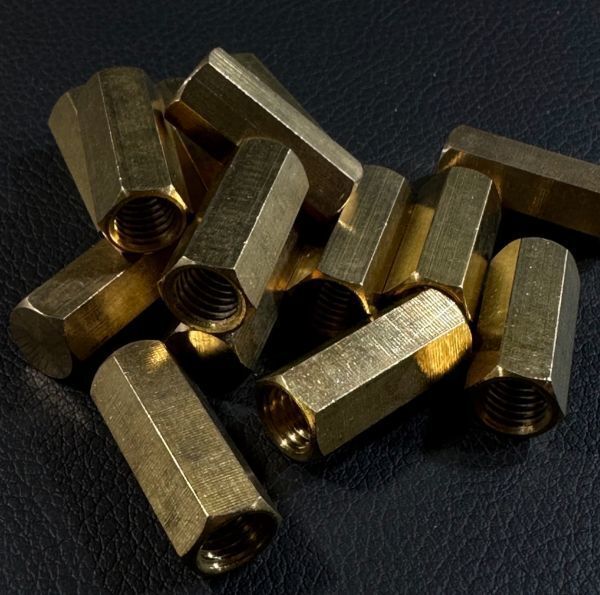Z750FX Z1R Z1000A Z750D1 Z1000MK2 Z1 KZ900 25mm 4個セット マフラーナット 真鍮製 M8 1.25 対辺10mm フランジ ロング 高ナット 袋 bv122拍卖