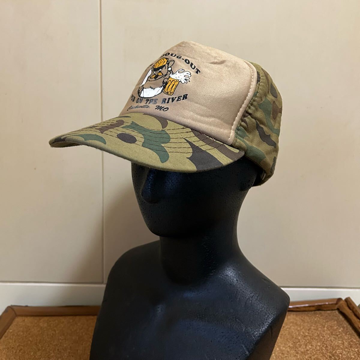 US購入 90s 企業ロゴ キャップ 迷彩拍卖