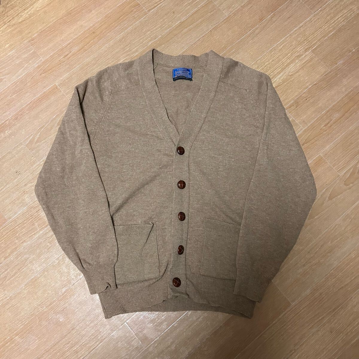 中古品 70s Vintage PENDLETON ウール カーディガン M拍卖