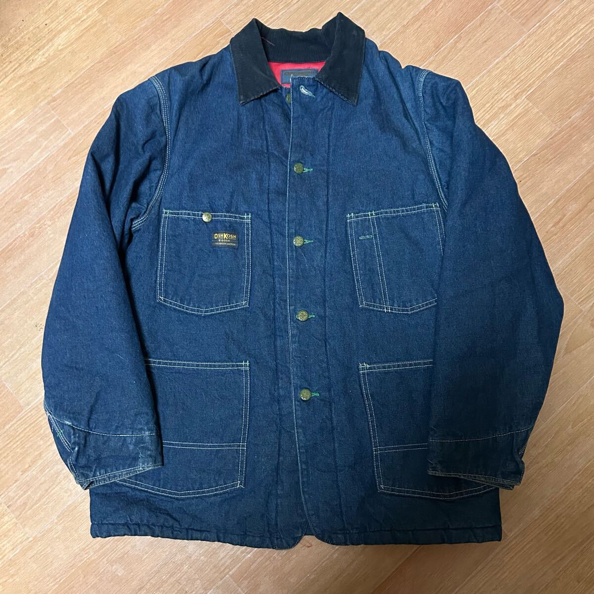 良品 70s USA製 OSHKOSH 濃紺 デニム カバーオール40R拍卖