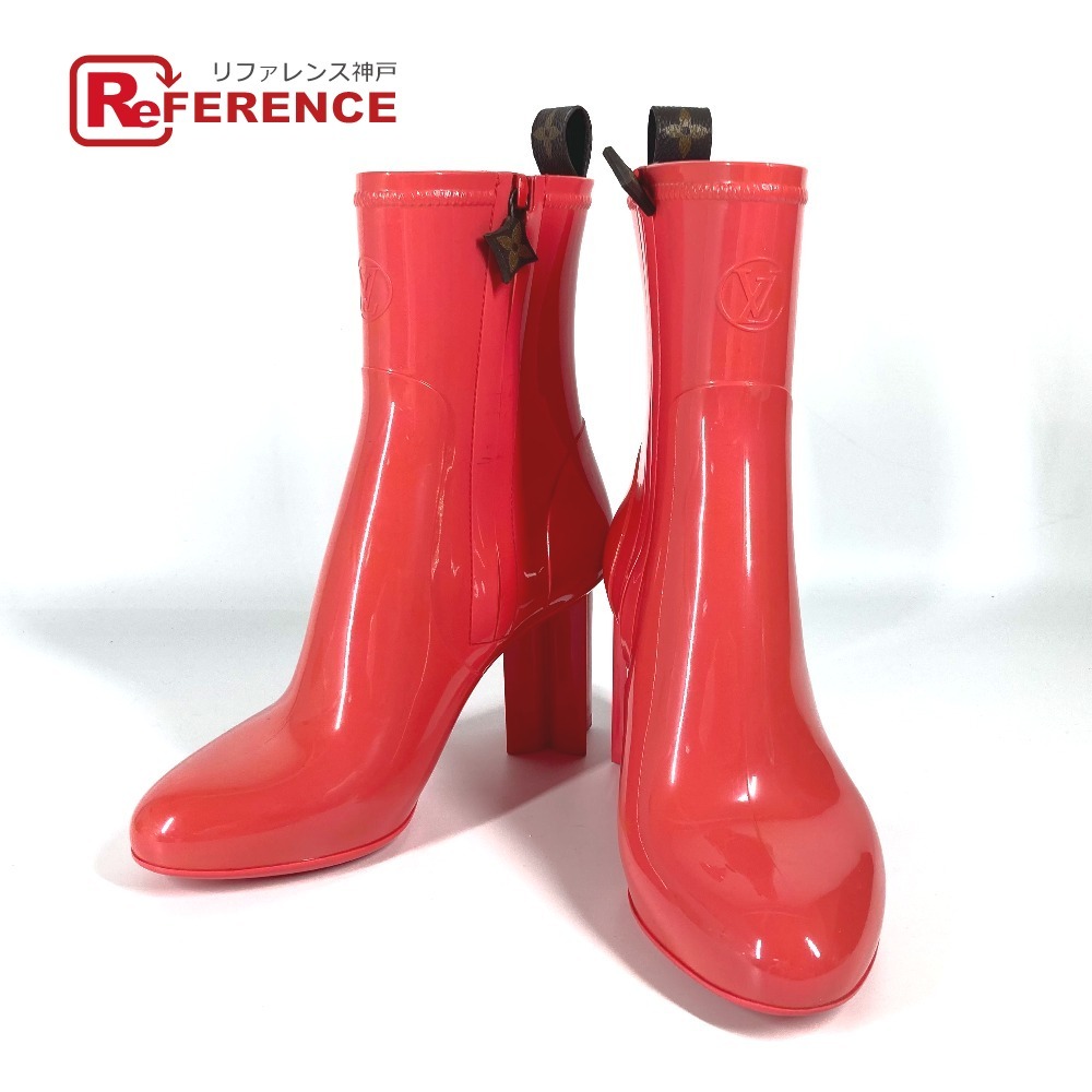 LOUIS VUITTON ルイヴィトン レインブーツ 靴 シューズ 長靴 シルエットライン レインシューズ ピンク レディース【中古】拍卖