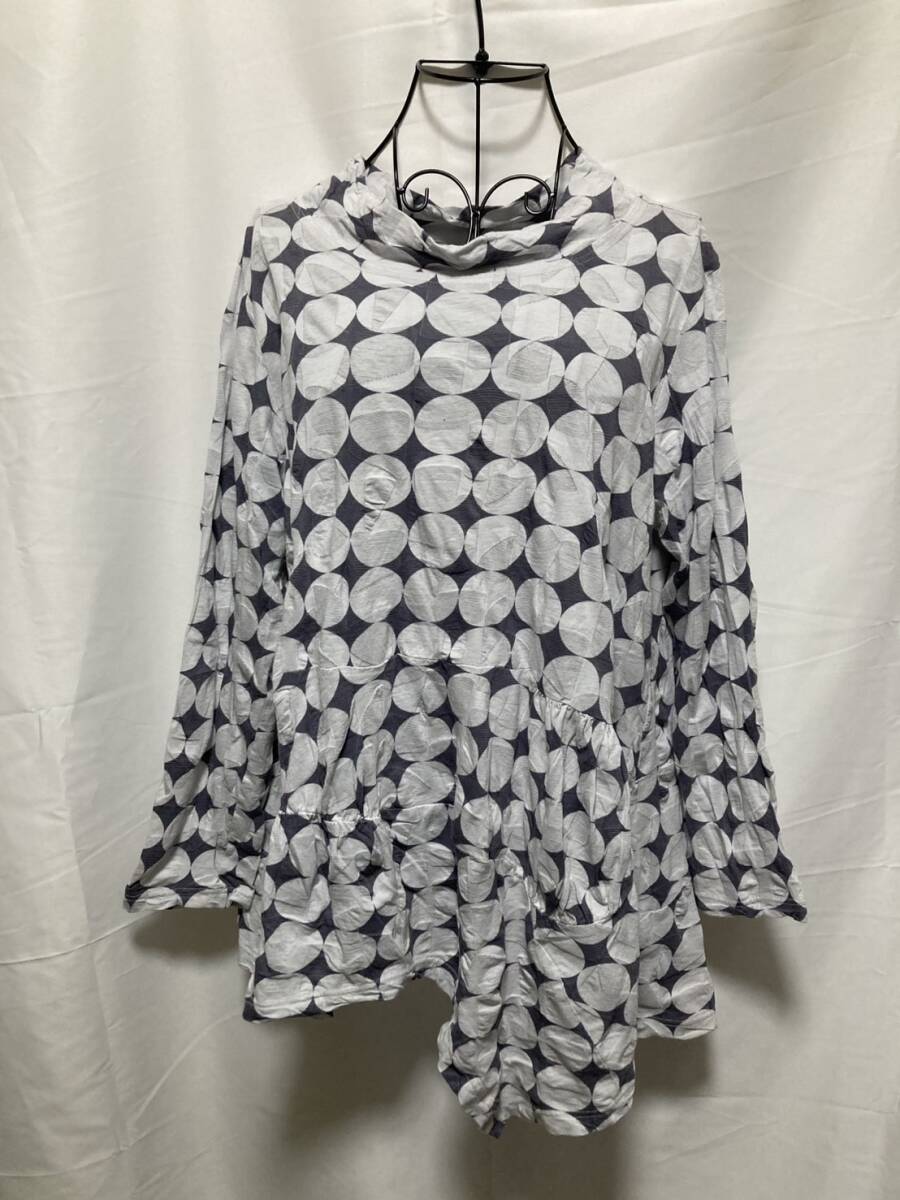 sensounico センソユニコ 慈雨 ジウ トップス カットソー チュニック 古着 レディース 40 長袖 春 綿 レーヨン 慈-3-220拍卖