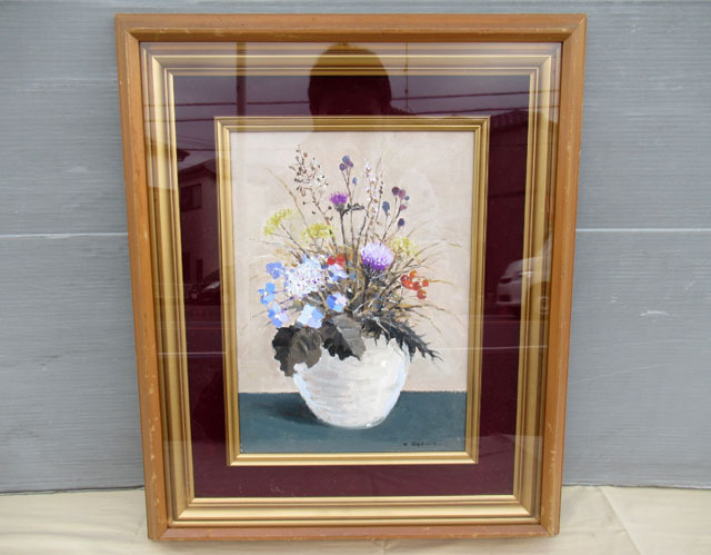 即決■真作 小川博 野の花■し-18拍卖