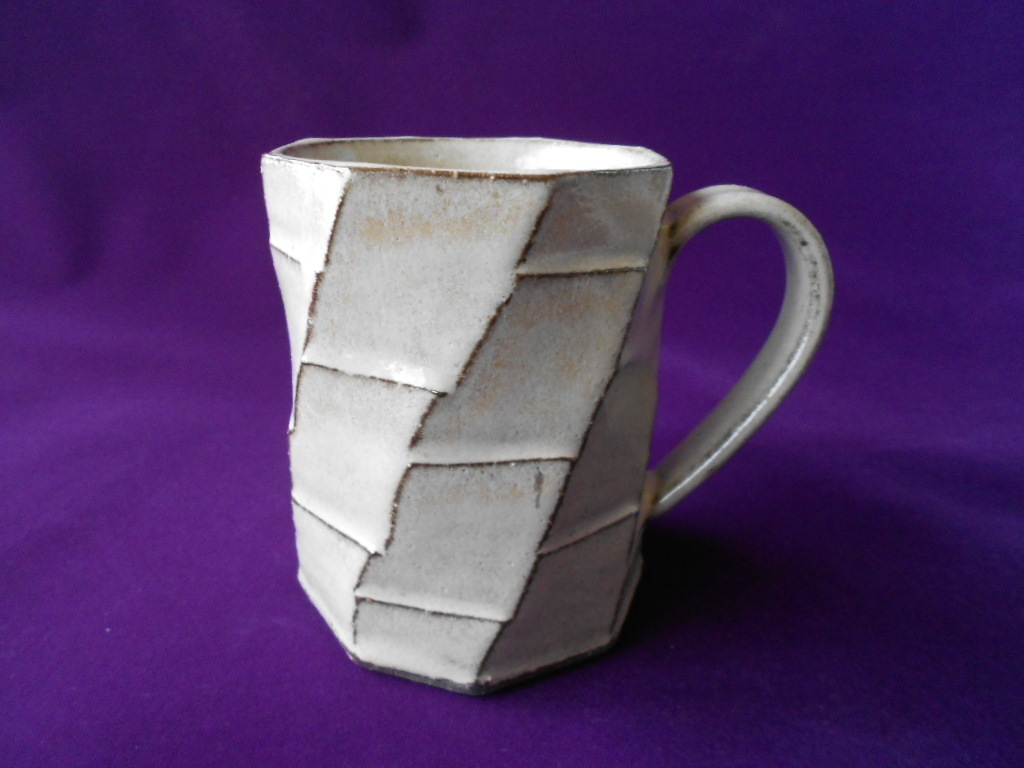 信楽焼! ☆グレージュ・長マグカップ☆ 3-4474 新品 コーヒー 紅茶 ミルク ラテ エスプレッソ カプチーノ 茶器 ギフト拍卖