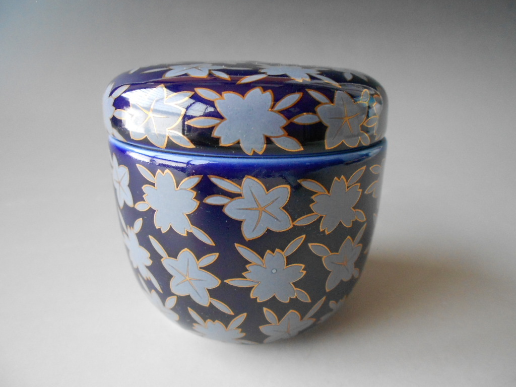 KM! 美濃焼 ☆ルリ春秋夏目・茶碗蒸し碗☆ 37K289-3 プレート 中皿 ボウル 盛皿 向付 拍卖