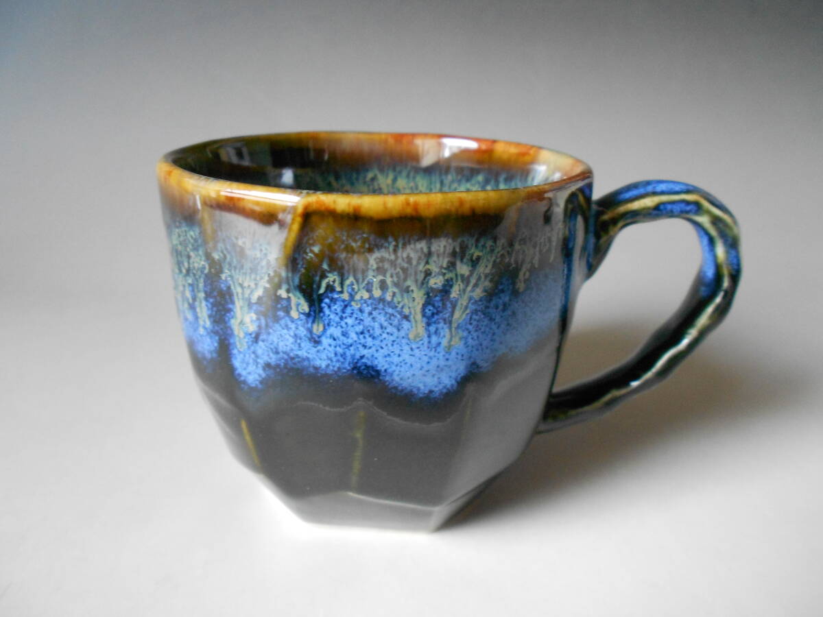 美濃焼! ☆天目清流ロックマグカップ☆ V4032-10 新品 コーヒー 紅茶 ミルク ラテ エスプレッソ カプチーノ ギフト拍卖