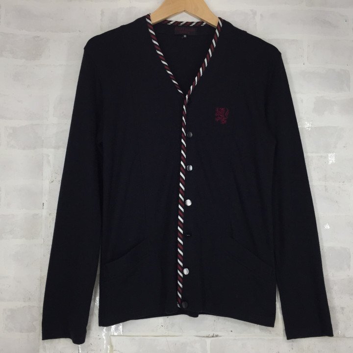 REATS TAILOR ZAZOUS リーツテイラーザズー アンゴラ混 Vネック カーディガン SIZE: 36 ブラック LU632025032808拍卖