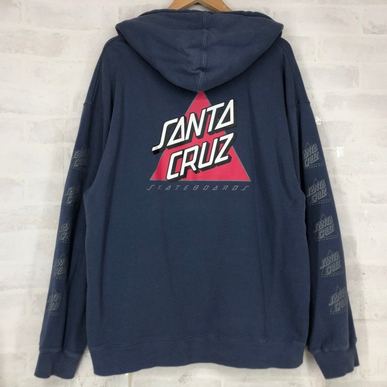 SANTA CRUZ サンタクルーズ ムラサキスポーツ別注 オーバーサイズ バックプリントパーカー SIZE: XL ブルー MH632025032101拍卖